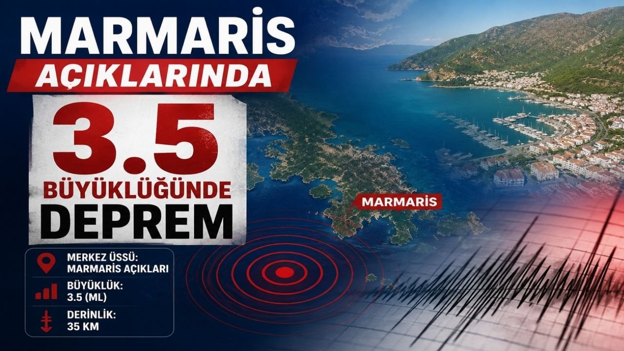 Marmaris Açıklarında 3.5 Büyüklüğünde Deprem