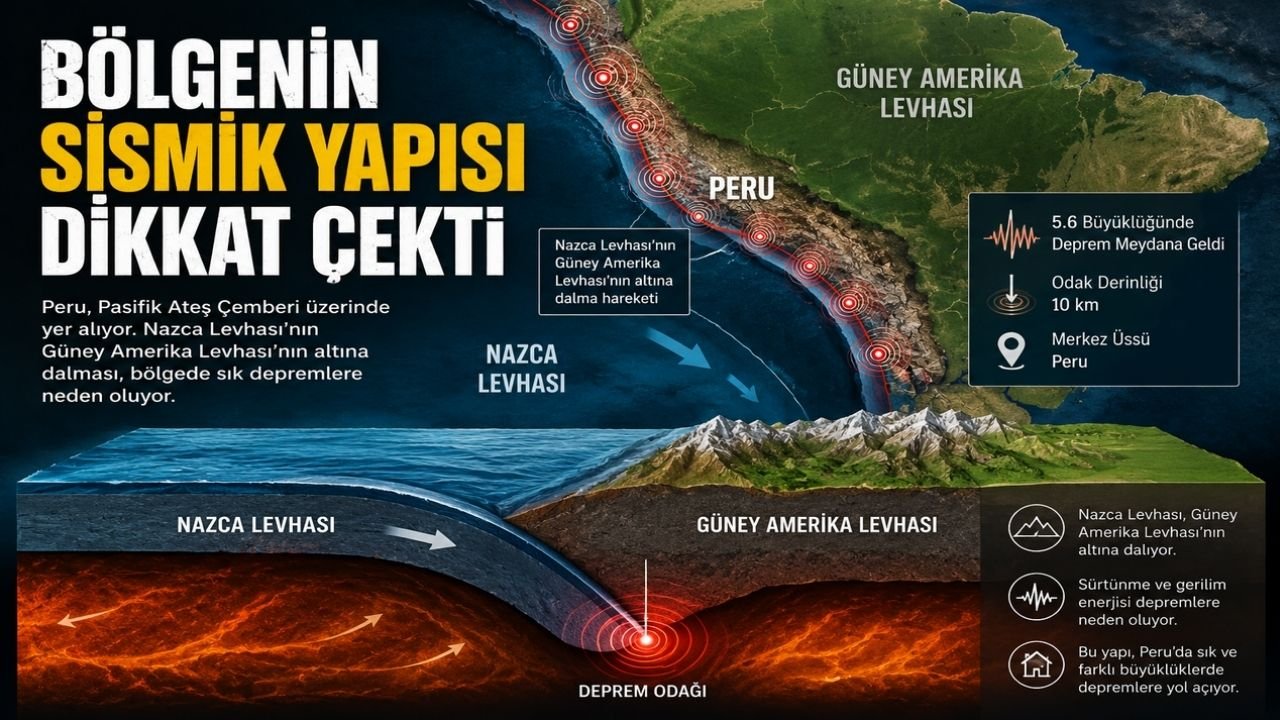 Peru'da 5.6 Büyüklüğünde Deprem
