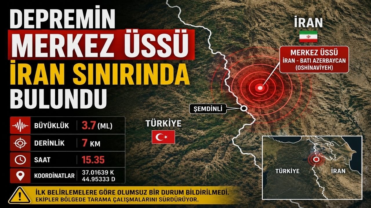 Şemdinli'de 3.7 Şiddetinde Deprem