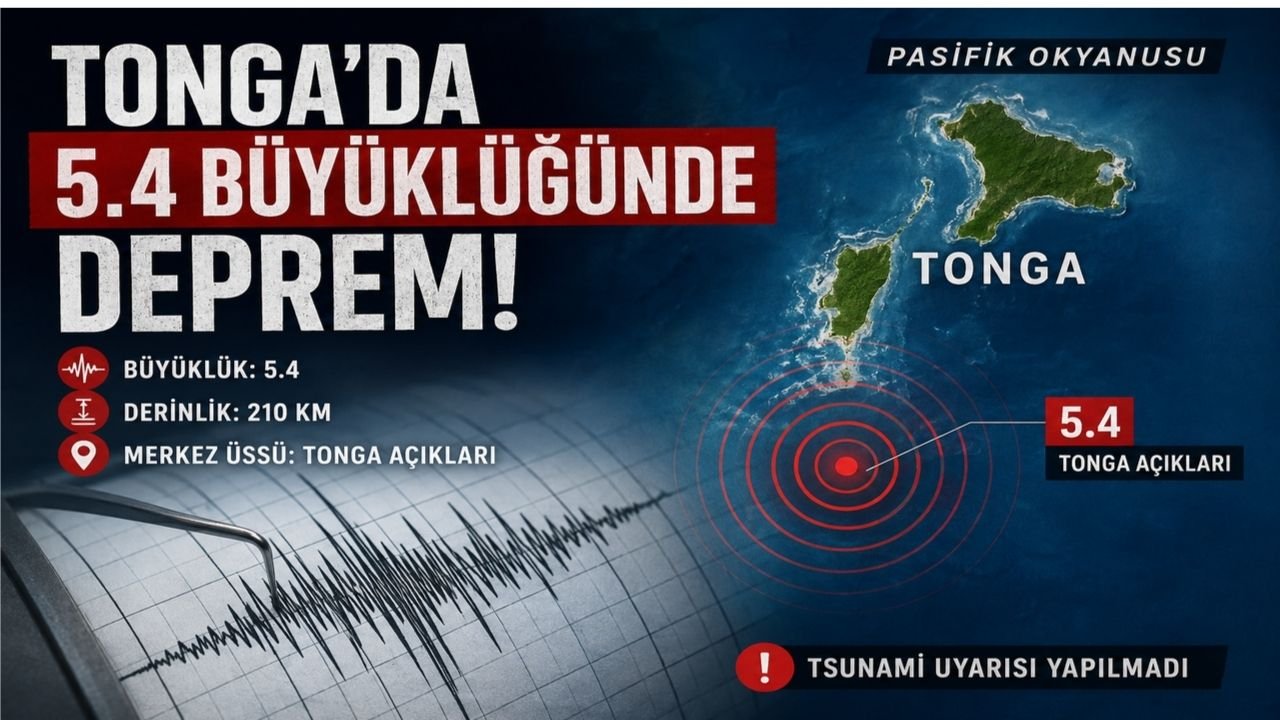 Tonga'da 5.4 Büyüklüğünde Deprem