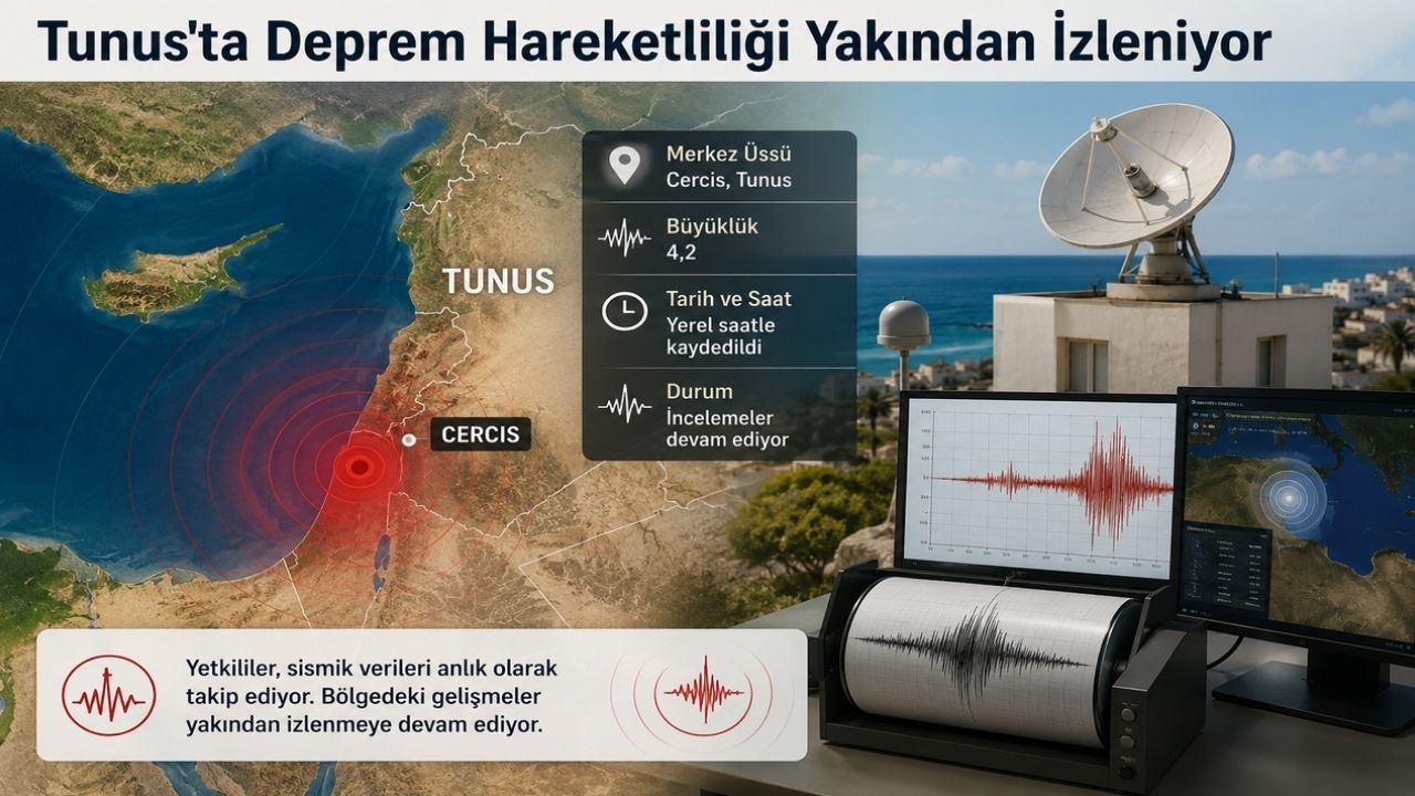 Tunus’un Cercis Kentinde 4.2 Büyüklüğünde Deprem