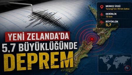 Yeni Zelanda’da 5.7 Büyüklüğünde Deprem Meydana Geldi