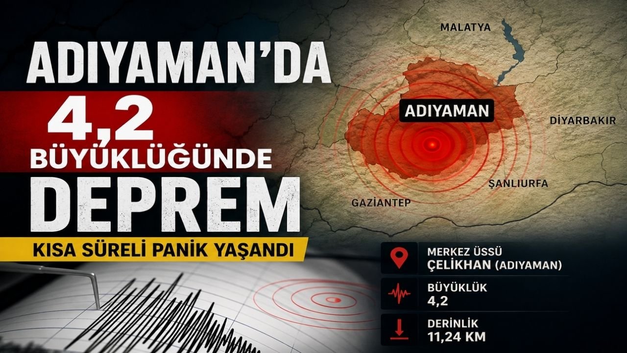 Adıyaman'da 4.2 Büyüklüğünde Deprem