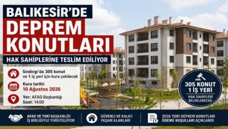Balıkesir’de Deprem Konutları Hak Sahiplerine Teslim Ediliyor: 305 Konut için Kura Heyecanı