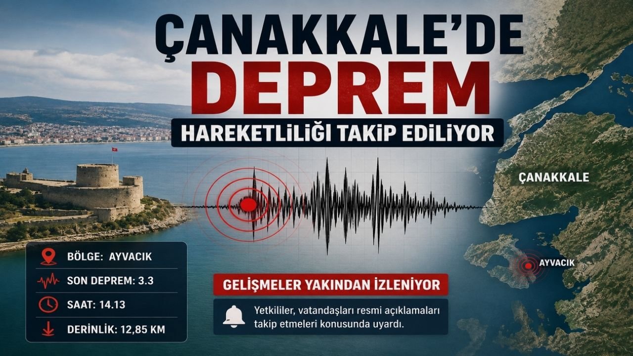 Çanakkale Ayvacık’ta 3.3 Büyüklüğünde Deprem