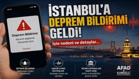 İstanbul’da Gece Saatlerinde Deprem Bildirimi Telefonlara Ulaştı