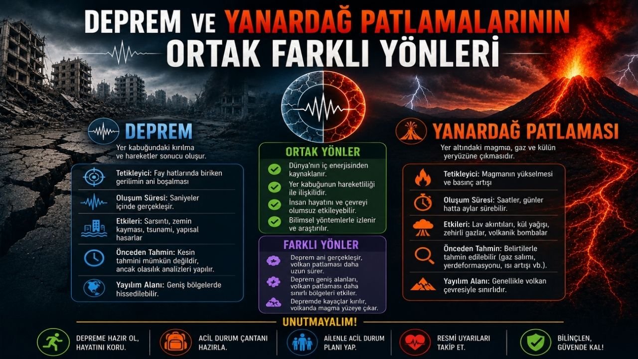 Depremler ve Yanardağ Patlamaları