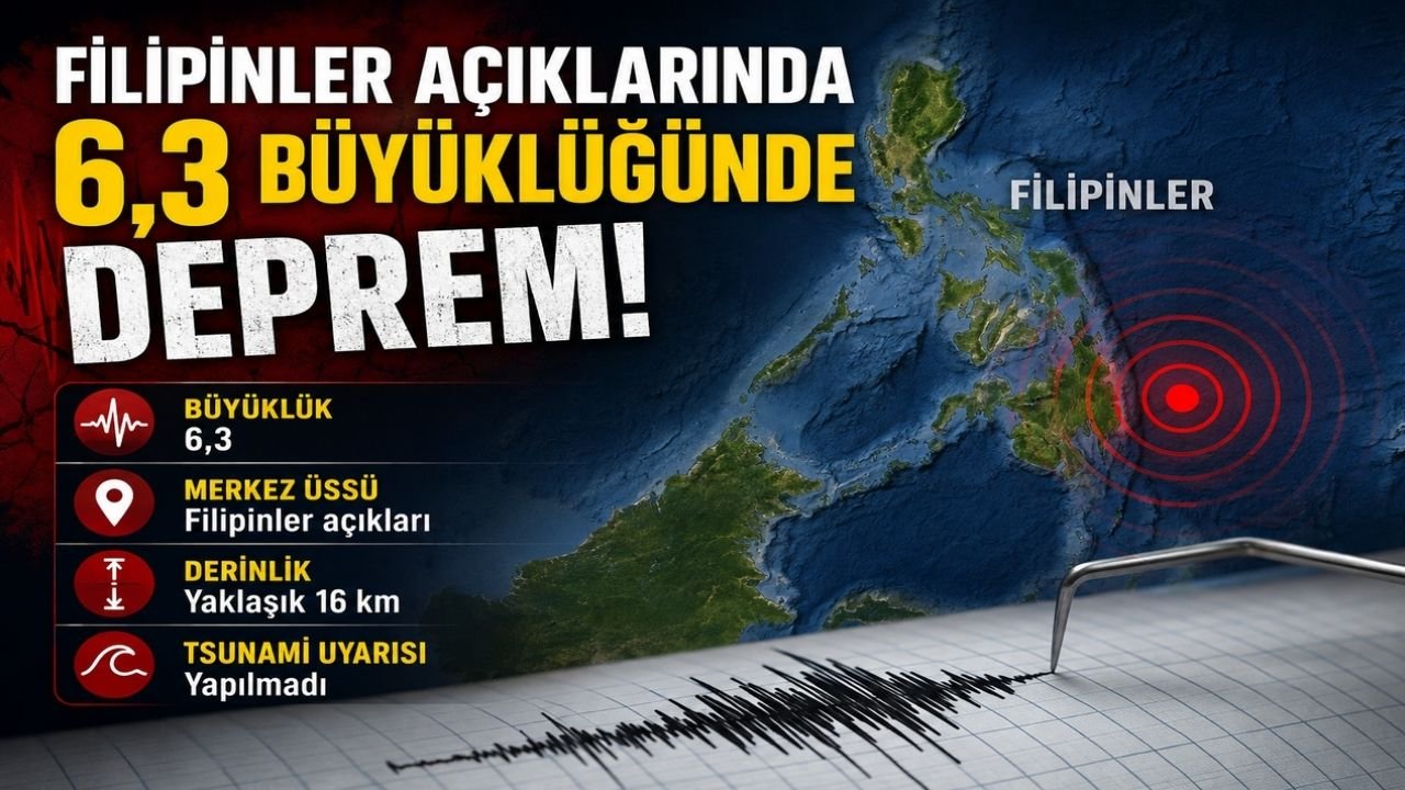 Filipinler Açıklarında 6.3 Büyüklüğünde Deprem