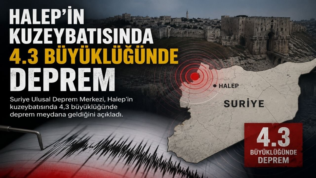 Halep’in Kuzeybatısında 4.3 Büyüklüğünde Deprem