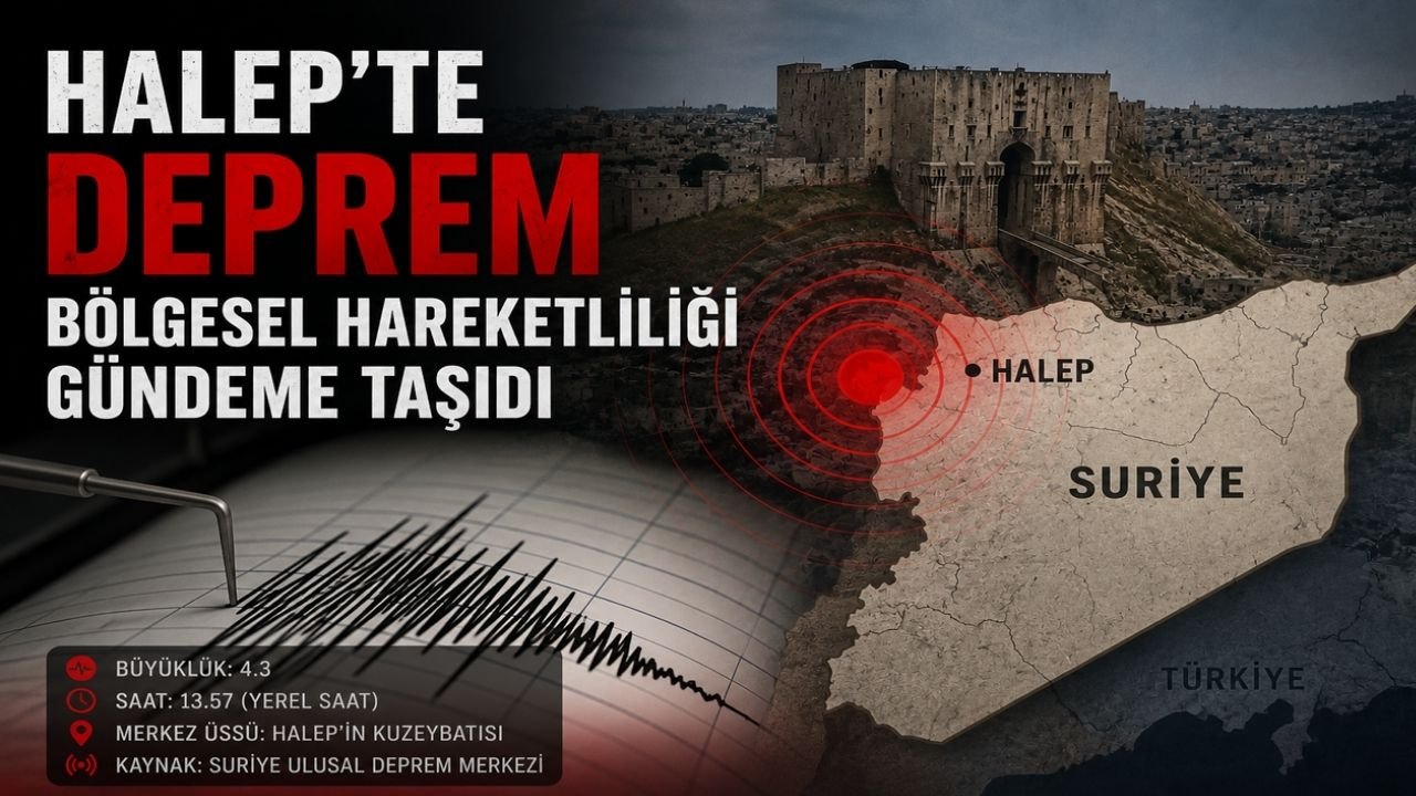 Halep’in Kuzeybatısında 4.3 Büyüklüğünde Deprem