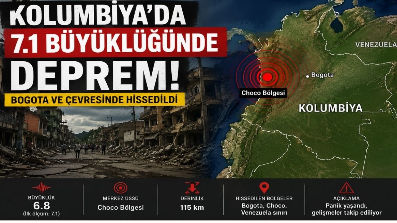 Kolombiya'da 6.8 Büyüklüğünde Deprem