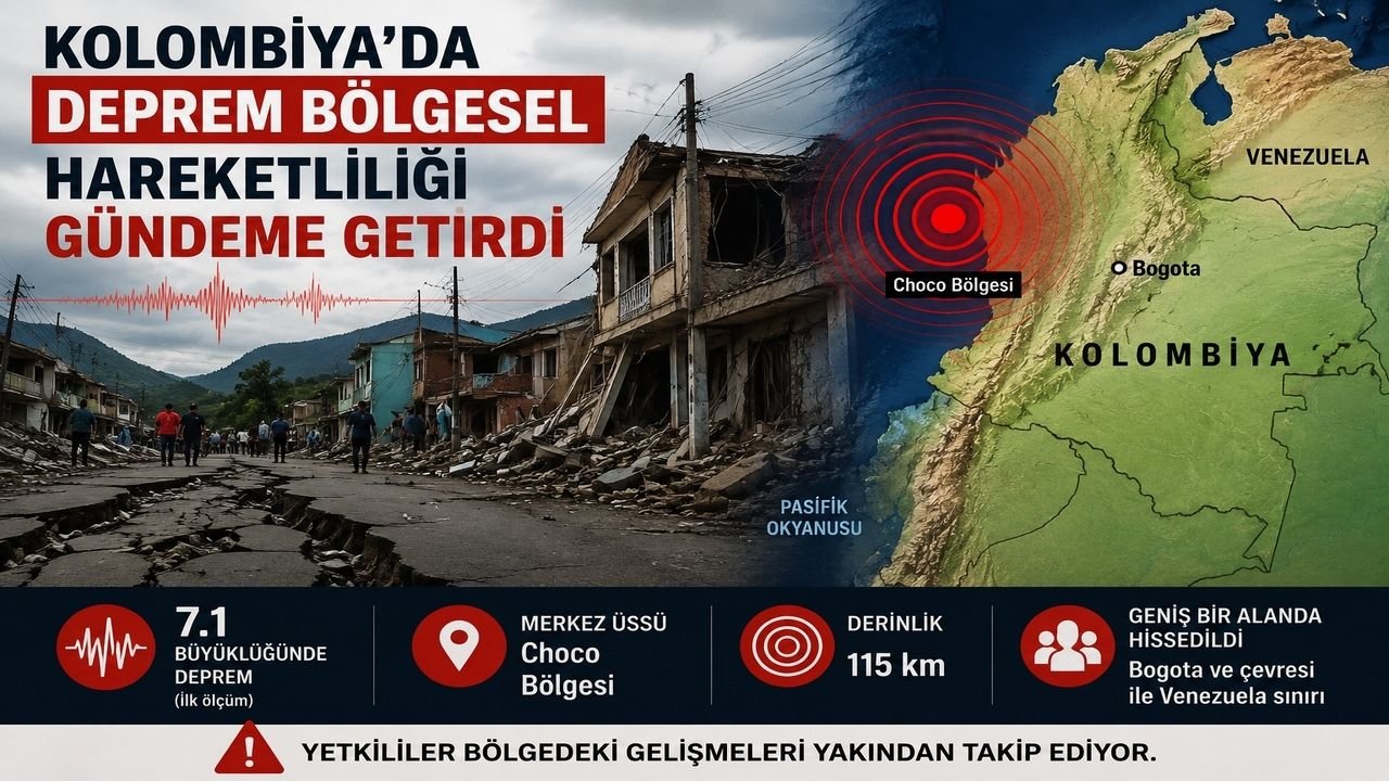 Kolombiya'da 6.8 Büyüklüğünde Deprem