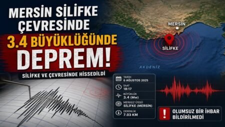 Mersin Silifke Çevresinde 3.4 Büyüklüğünde Deprem Meydana Geldi
