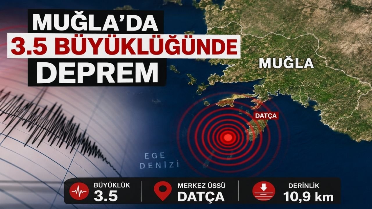 Muğla’da 3.5 Büyüklüğünde Deprem