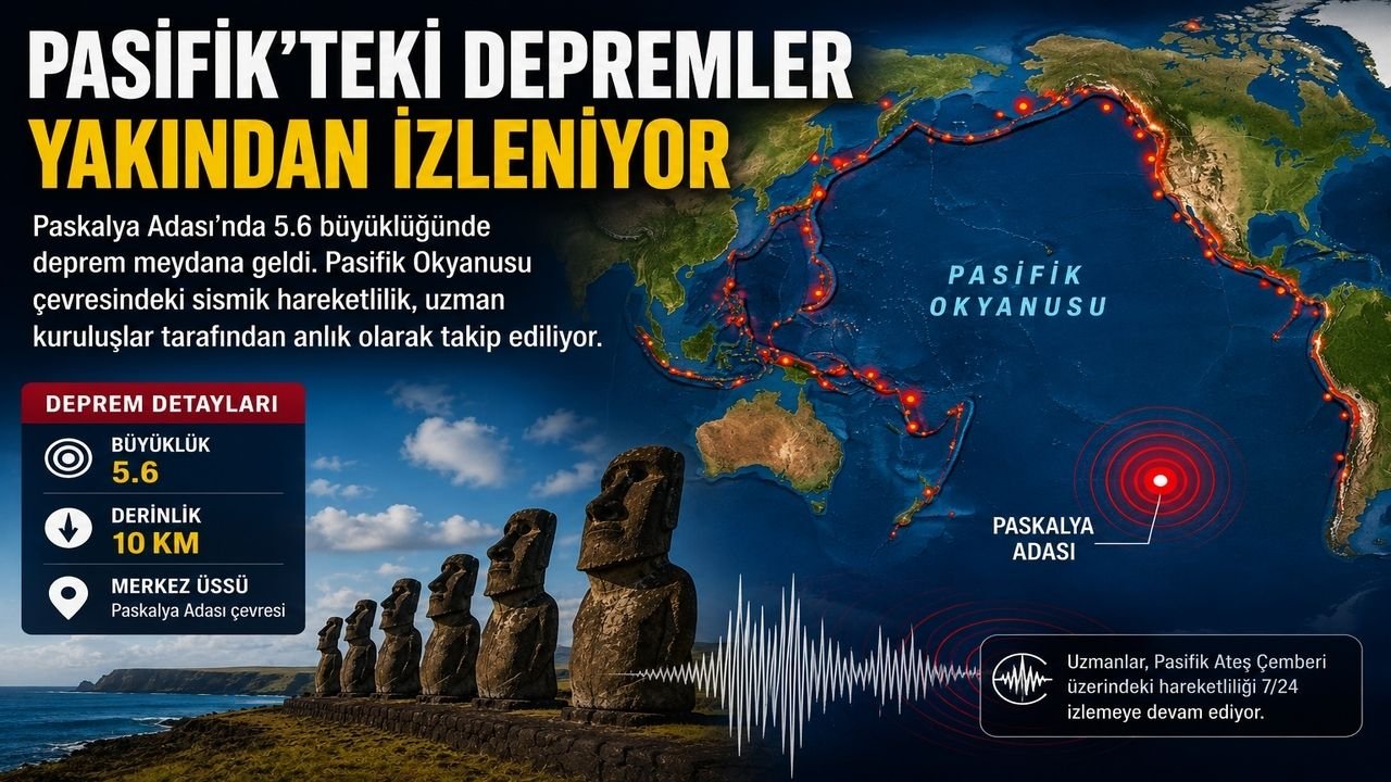 Paskalya Adası'nda 5.6 Büyüklüğünde Deprem