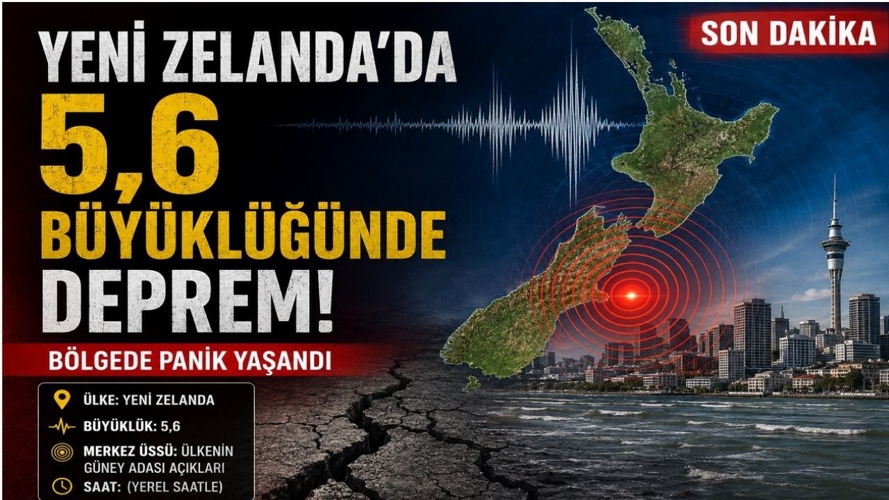 Yeni Zelanda'da 5.6 Büyüklüğünde Deprem