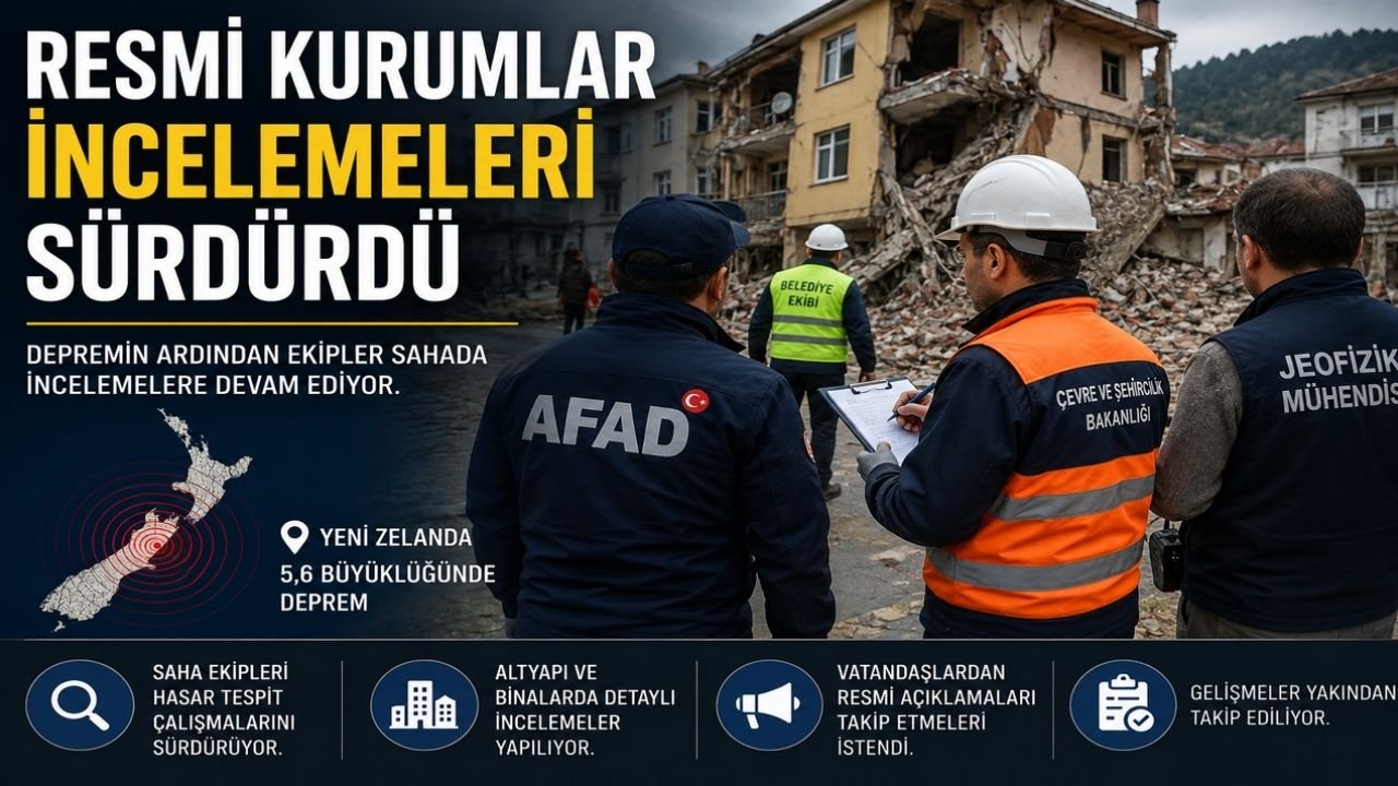 Yeni Zelanda'da 5.6 Büyüklüğünde Deprem